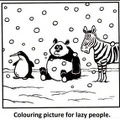 colouring picture for lazy people
