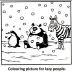 colouring picture for lazy people
